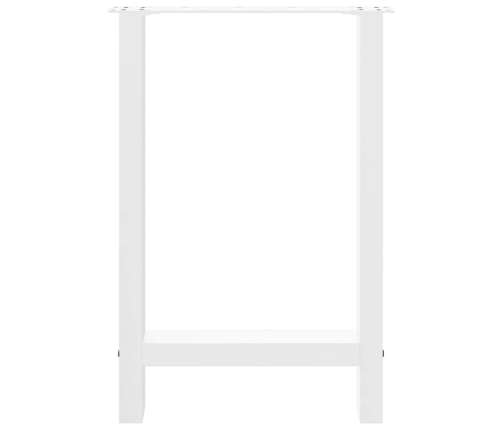 Patas de mesa de centro acero blanco 2 uds 50x(72-73) cm