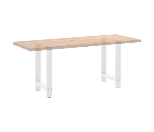 Patas de mesa de centro acero blanco 2 uds 50x(72-73) cm