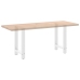 Patas de mesa de centro acero blanco 2 uds 50x(72-73) cm