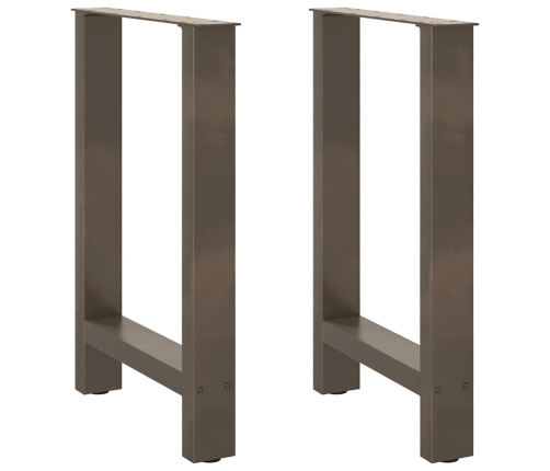 Patas para mesa de centro de acero natural 2 uds 50x(72-73) cm