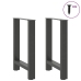 Patas para mesa de centro de acero natural 2 uds 50x(72-73) cm