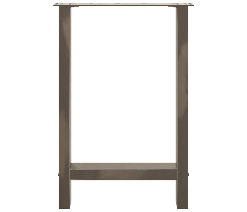 Patas para mesa de centro de acero natural 2 uds 50x(72-73) cm