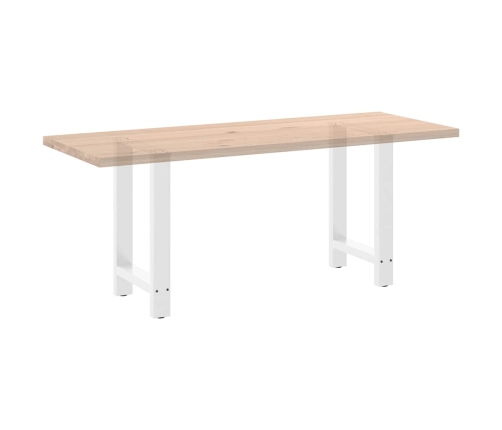 Patas de mesa de centro acero blanco 2 uds 60x(72-73) cm