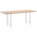 Patas de mesa de centro acero blanco 2 uds 60x(72-73) cm