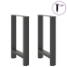 Patas de mesa de centro acero antracita 2 uds 60x(72-73) cm