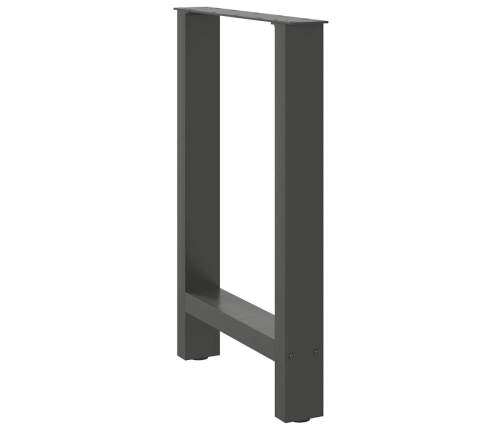 Patas de mesa de centro acero antracita 2 uds 60x(72-73) cm