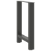 Patas de mesa de centro acero antracita 2 uds 60x(72-73) cm