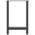 Patas de mesa de centro acero antracita 2 uds 60x(72-73) cm