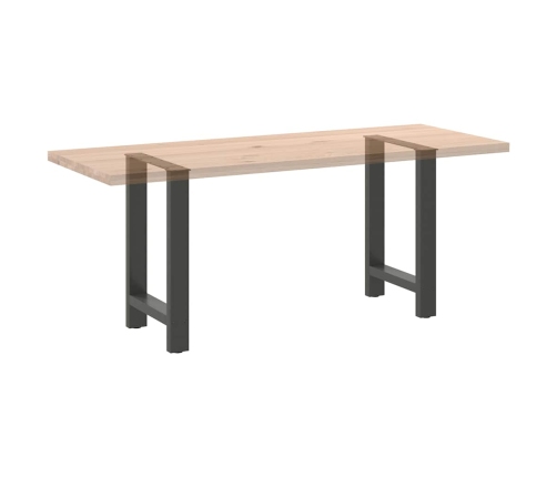 Patas de mesa de centro acero antracita 2 uds 60x(72-73) cm