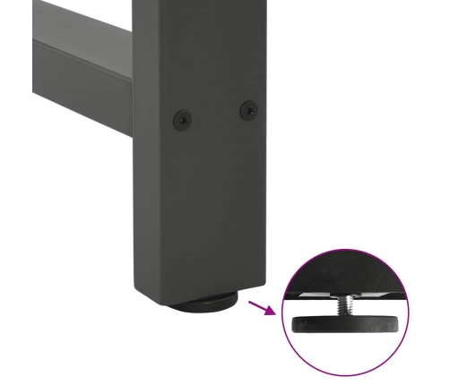 Patas de mesa de centro acero antracita 2 uds 60x(72-73) cm