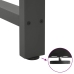 Patas de mesa de centro acero antracita 2 uds 60x(72-73) cm