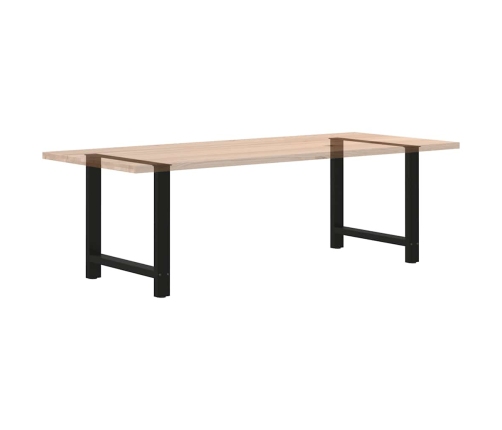 Patas de mesa de centro acero negro 2 uds 70x(72-73) cm