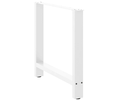 Patas de mesa de centro acero blanco 2 uds 70x(72-73) cm