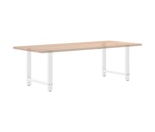 Patas de mesa de centro acero blanco 2 uds 70x(72-73) cm