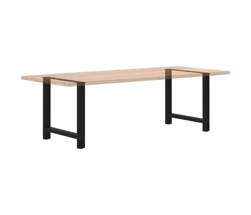 Patas de mesa de centro acero negro 2 uds 80x(72-73) cm