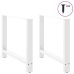 Patas de mesa de centro acero blanco 2 uds 90x(72-73) cm