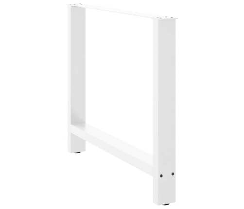 Patas de mesa de centro acero blanco 2 uds 90x(72-73) cm