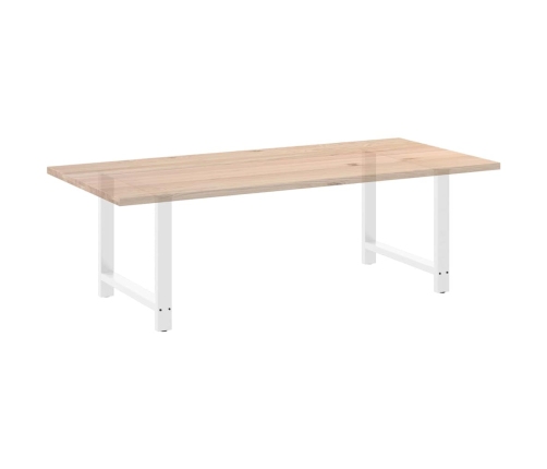 Patas de mesa de centro acero blanco 2 uds 90x(72-73) cm