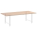 Patas de mesa de centro acero blanco 2 uds 90x(72-73) cm