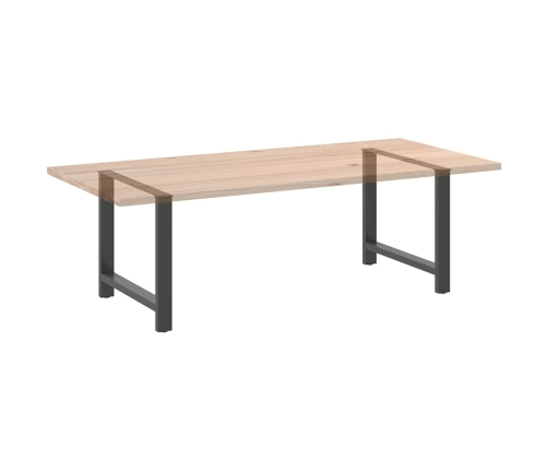 Patas de mesa de centro antracita 2 uds 90x(72-73) cm acero