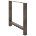 Patas para mesa de centro de acero natural 2 uds 90x(72-73) cm