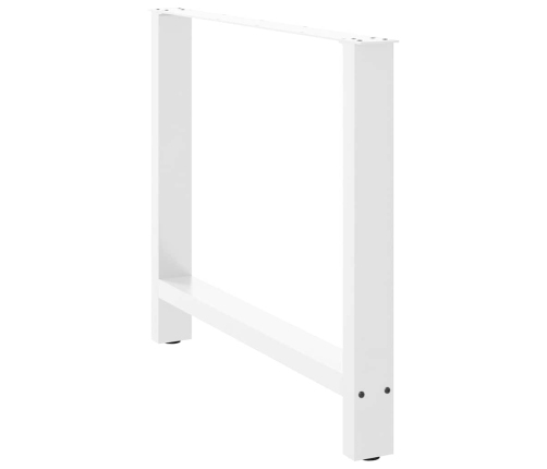 Patas de mesa de centro acero blanco 2 uds 100x(72-73) cm