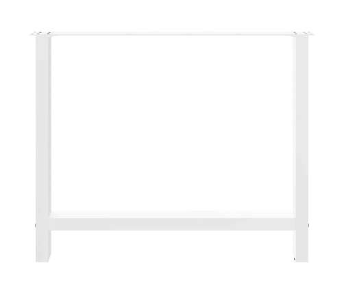 Patas de mesa de centro acero blanco 2 uds 100x(72-73) cm