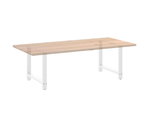 Patas de mesa de centro acero blanco 2 uds 100x(72-73) cm