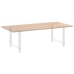 Patas de mesa de centro acero blanco 2 uds 100x(72-73) cm