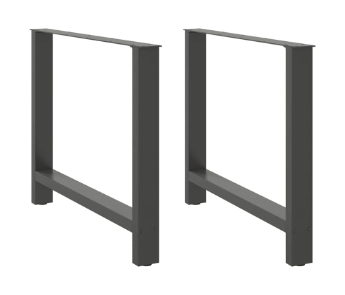Patas de mesa de centro antracita 2 uds 100x(72-73) cm acero