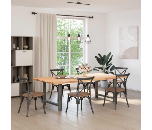 Patas de mesa de centro antracita 2 uds 100x(72-73) cm acero
