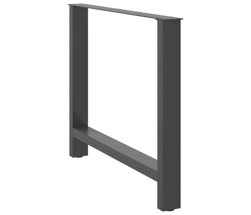 Patas de mesa de centro antracita 2 uds 100x(72-73) cm acero