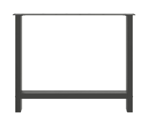 Patas de mesa de centro antracita 2 uds 100x(72-73) cm acero