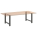 Patas de mesa de centro antracita 2 uds 100x(72-73) cm acero