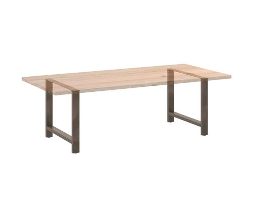 Patas para mesa de centro de acero natural 2 uds 100x(72-73) cm