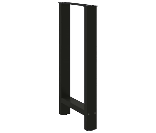 Patas de mesa de centro acero negro 2 uds 40x(90-91) cm