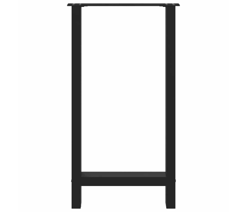 Patas de mesa de centro acero negro 2 uds 40x(90-91) cm