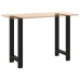 Patas de mesa de centro acero negro 2 uds 40x(90-91) cm