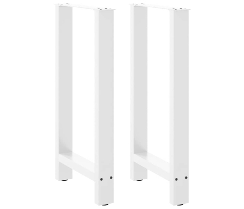 Patas de mesa de centro acero blanco 2 uds 40x(90-91) cm