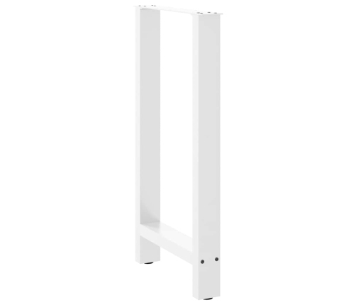 Patas de mesa de centro acero blanco 2 uds 40x(90-91) cm