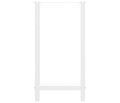 Patas de mesa de centro acero blanco 2 uds 40x(90-91) cm