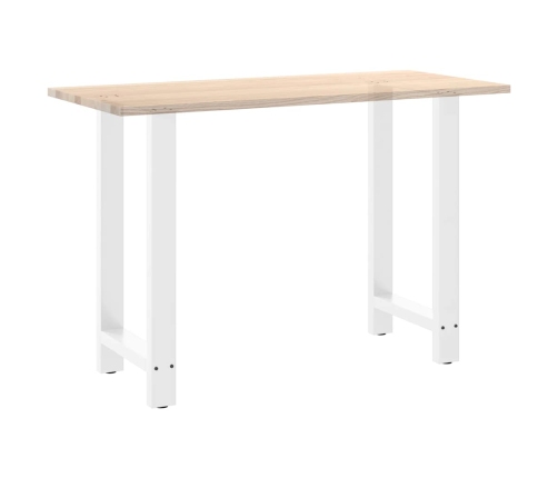 Patas de mesa de centro acero blanco 2 uds 40x(90-91) cm