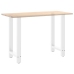 Patas de mesa de centro acero blanco 2 uds 40x(90-91) cm