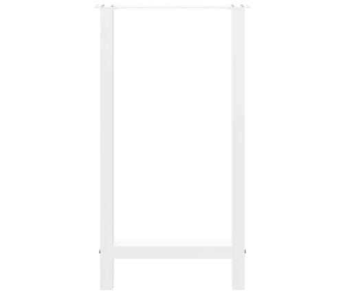 Patas de mesa de centro acero blanco 2 uds 50x(90-91) cm