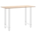 Patas de mesa de centro acero blanco 2 uds 50x(90-91) cm