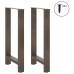 Patas para mesa de centro de acero natural 2 uds 50x(90-91) cm