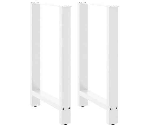 Patas de mesa de centro acero blanco 2 uds 60x(90-91) cm