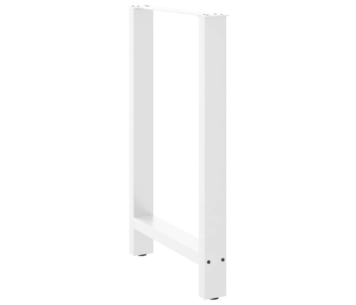 Patas de mesa de centro acero blanco 2 uds 60x(90-91) cm