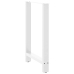 Patas de mesa de centro acero blanco 2 uds 60x(90-91) cm