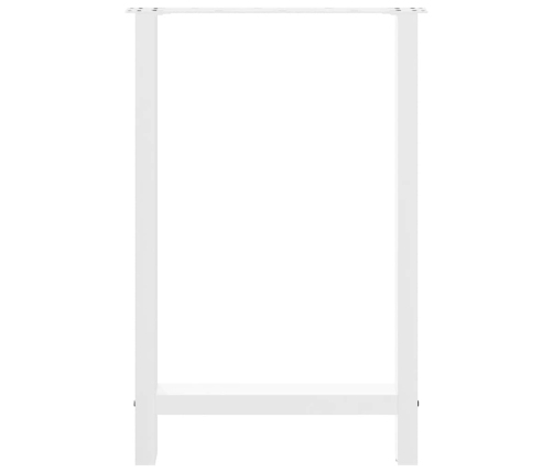 Patas de mesa de centro acero blanco 2 uds 60x(90-91) cm